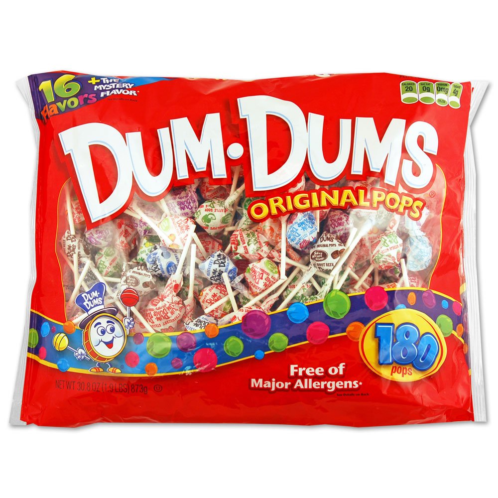 Dum Dums Original Mix 400 ct. Bag - All-Time Classic Flavors - Individually Wrapped Lollipops for Any Occasion!