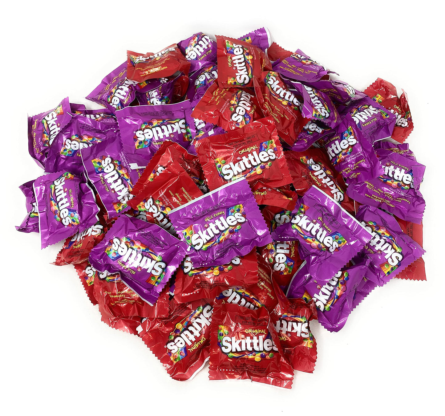 ASSORTIT X SKITTLES COLLAB Bulk Wild Berry & Original Favor 80+ Bite Size Packs Individually Wrapped Party Candy Assortment 3Lb (48 Oz)